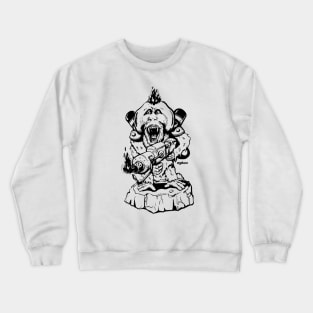 Angry Orangutan B+W Crewneck Sweatshirt